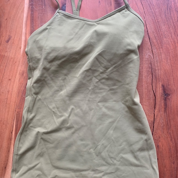 Lululemon Power Y Tank - Size 6 - Bronze Green - Picture 4 of 4